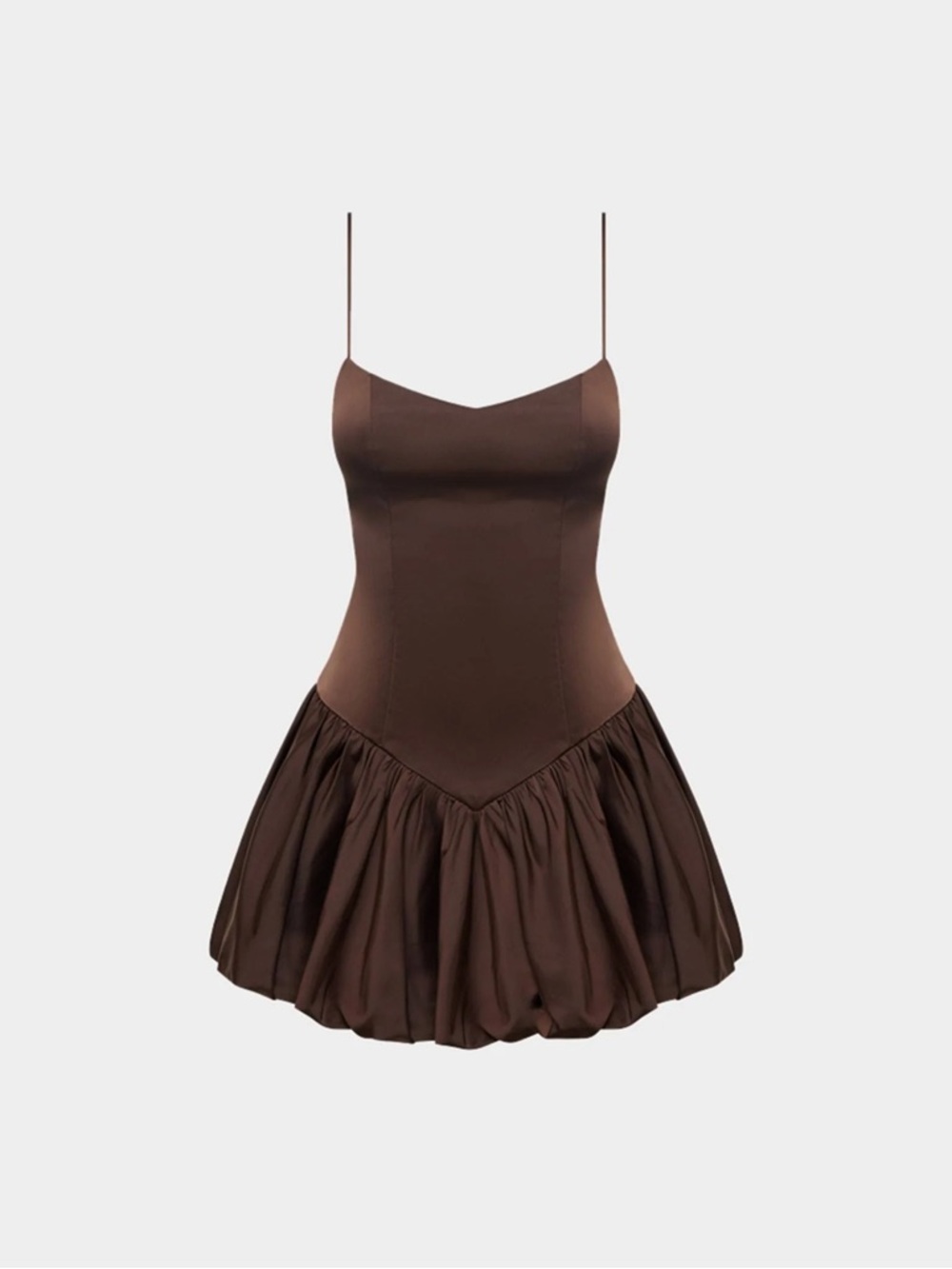 Lioness womens Brown Satin Mini Dress, size XS, only worn once! Great condition - Picture 2 of 10